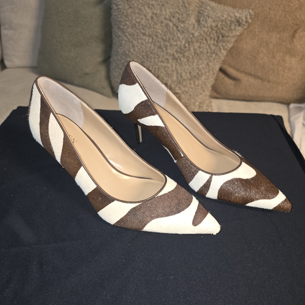 Lauren Ralph Lauren Brown and Cream Heels